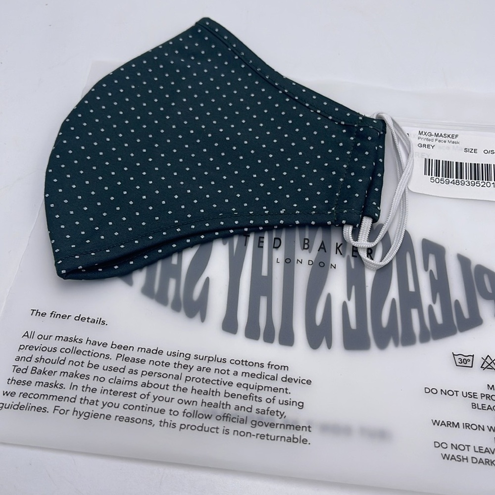 Ted Baker Polka Dot Face Mask TED BAKER LONDON Reversible Reusable FACE NWT - Picture 10 of 13